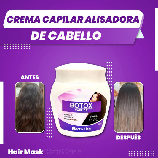 Bótox Capilar Efecto Liso 500ml - Queratina y Colágeno