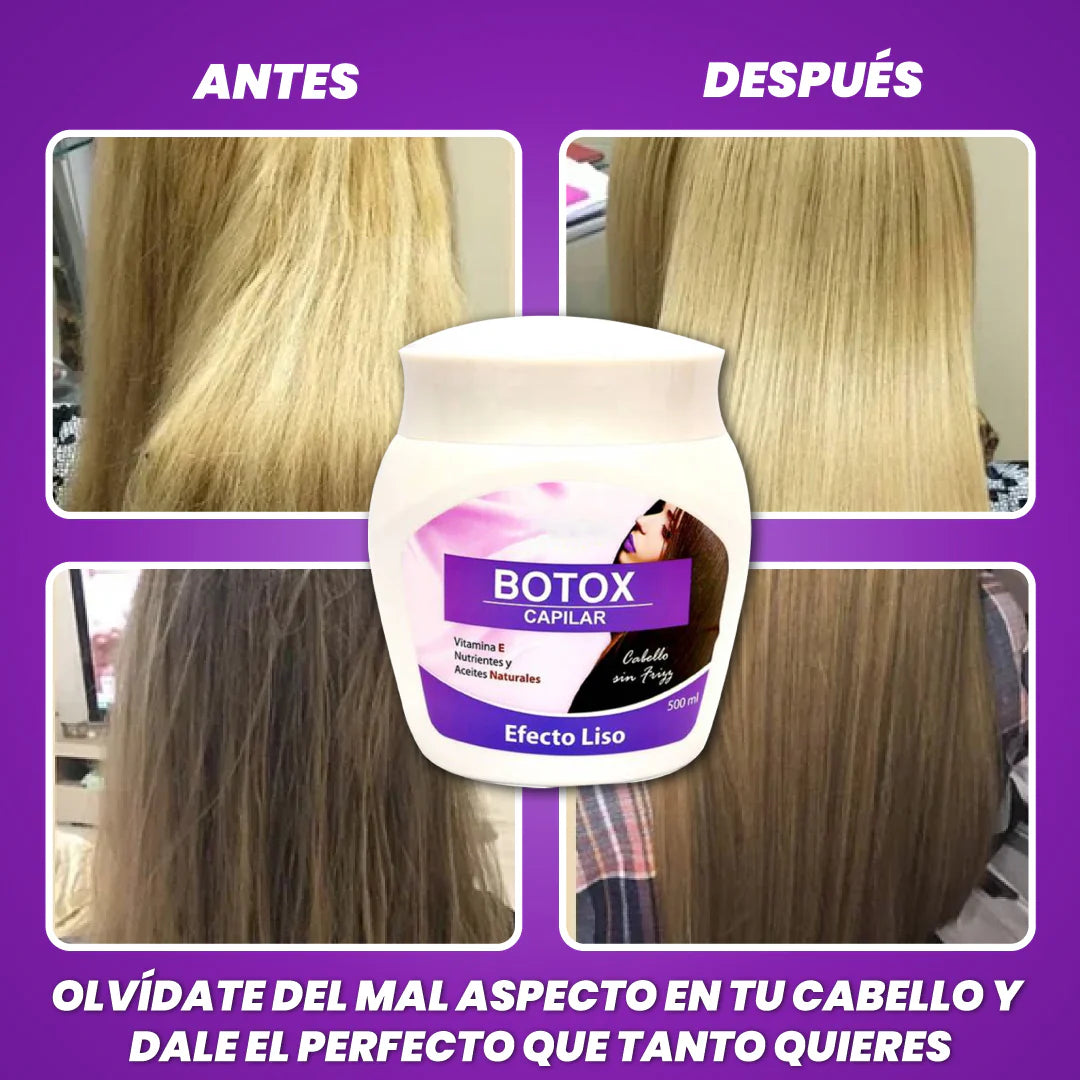 Bótox Capilar Efecto Liso 500ml - Queratina y Colágeno