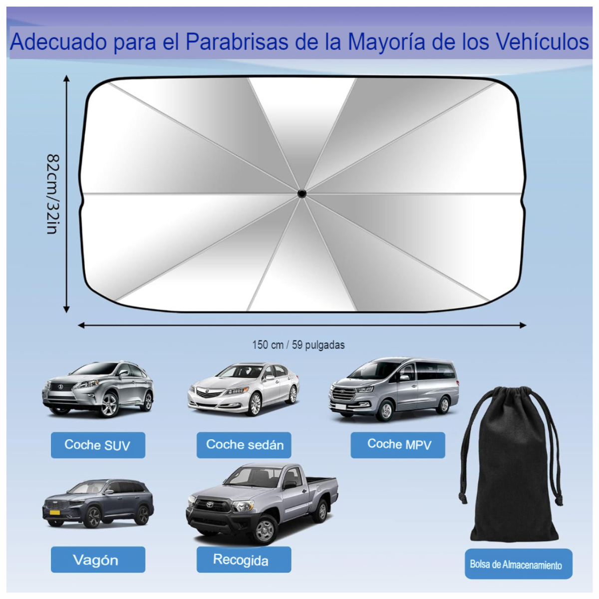 SunCar™ Pro - Parasol Plegable para Auto