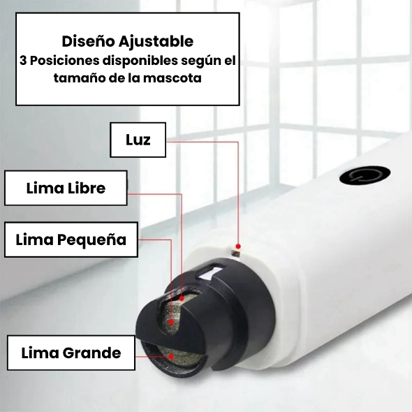 Lima Eléctrica con Luz para Mascotas